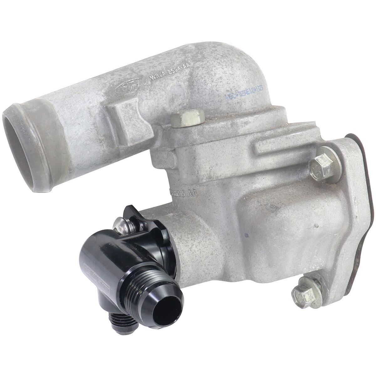 FORD BARRA THERMOSTAT WATER PUMP PRESS IN TEE -10 -6 HOUSING - AF 64-4046BLK, , scaau_hi-res
