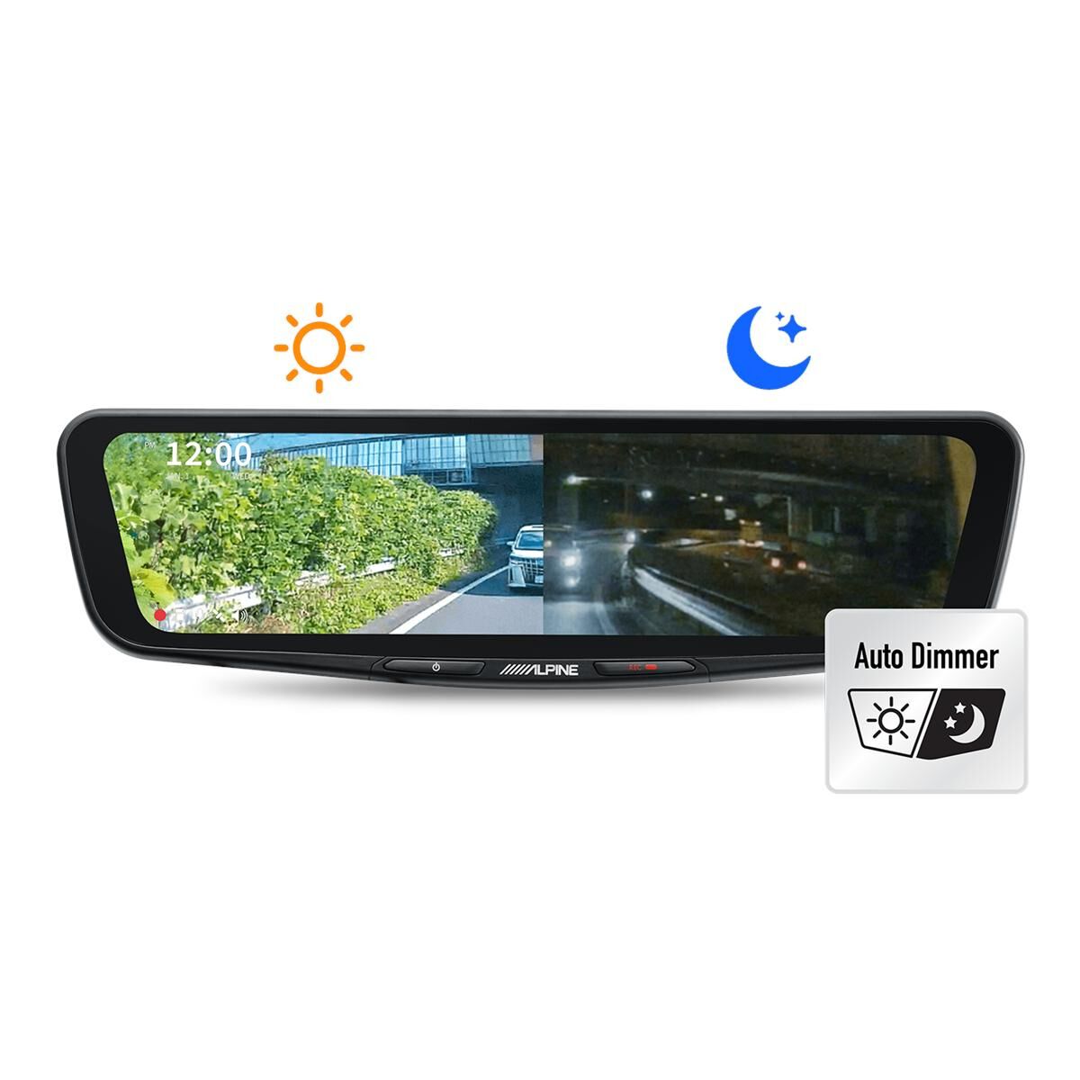 10" DIGITAL E-MIRROR WITH FRONT & REAR DVR CAMERA, , scaau_hi-res
