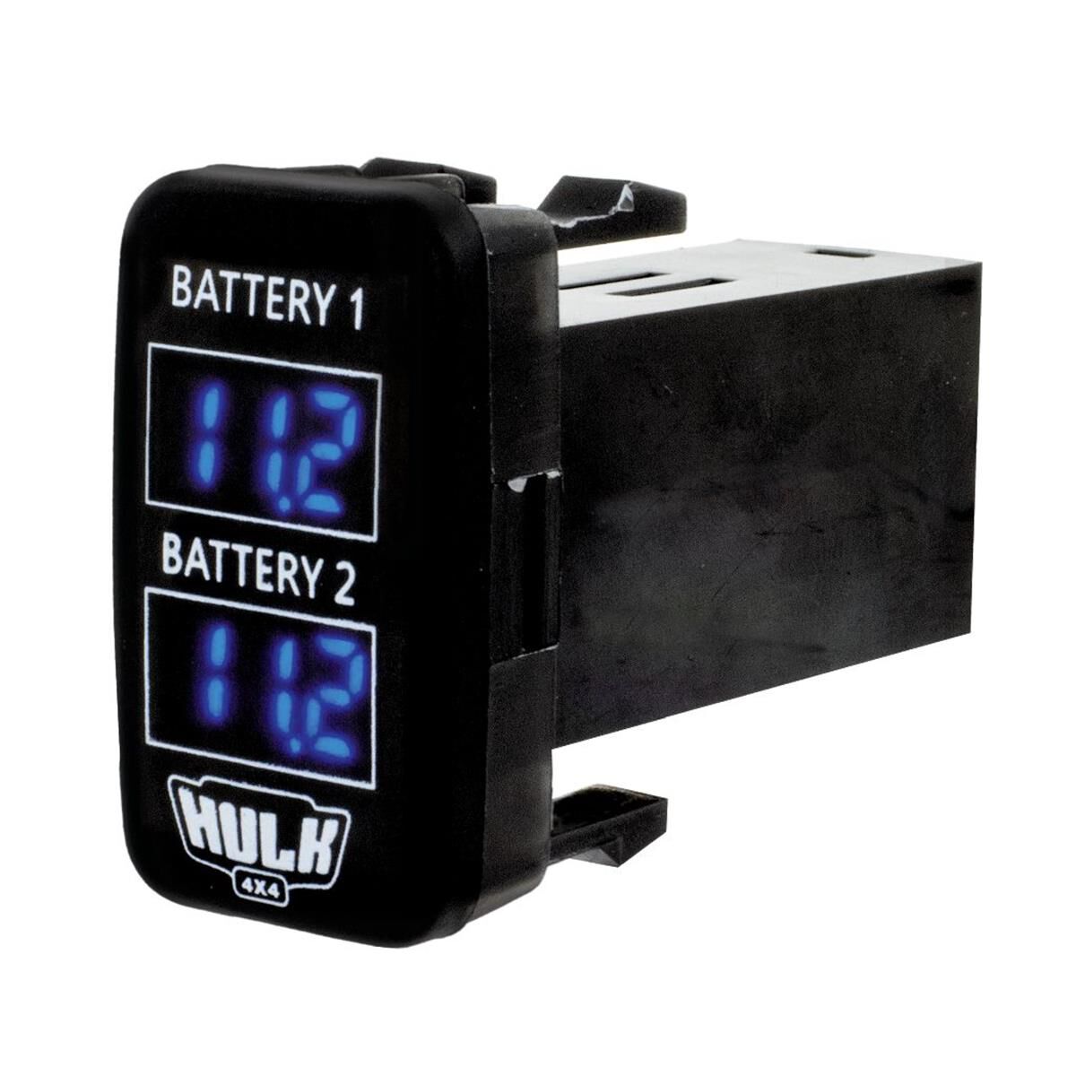 DUAL VOLTMETER OE RPL T/S EARLY TOYOTA BLUE LED 40 x 22mm, , scaau_hi-res