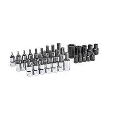 36 PC. 1/4”, 3/8” & 1/2” DRIVE STANDARD HEX, E-TORX® & TORX® BIT METRIC & SAE SOCKET SET, , scaau_hi-res