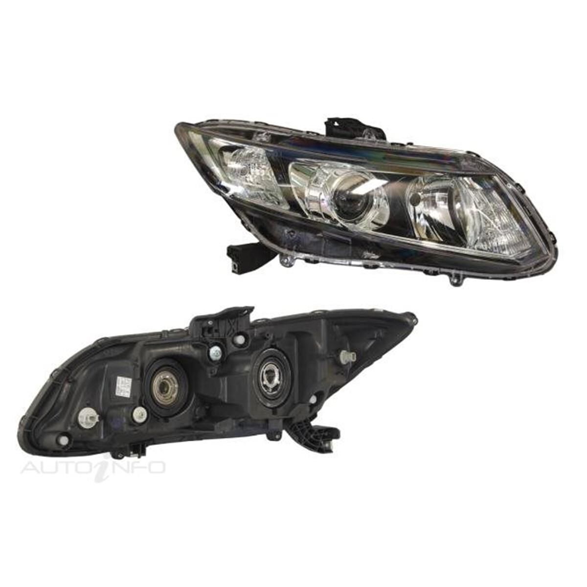 HONDA CIVIC  FB  02/2012 ~ 04/2016  HEADLIGHT  RIGHT HAND SIDE  USESH11ANDHB3GLOBES., , scaau_hi-res
