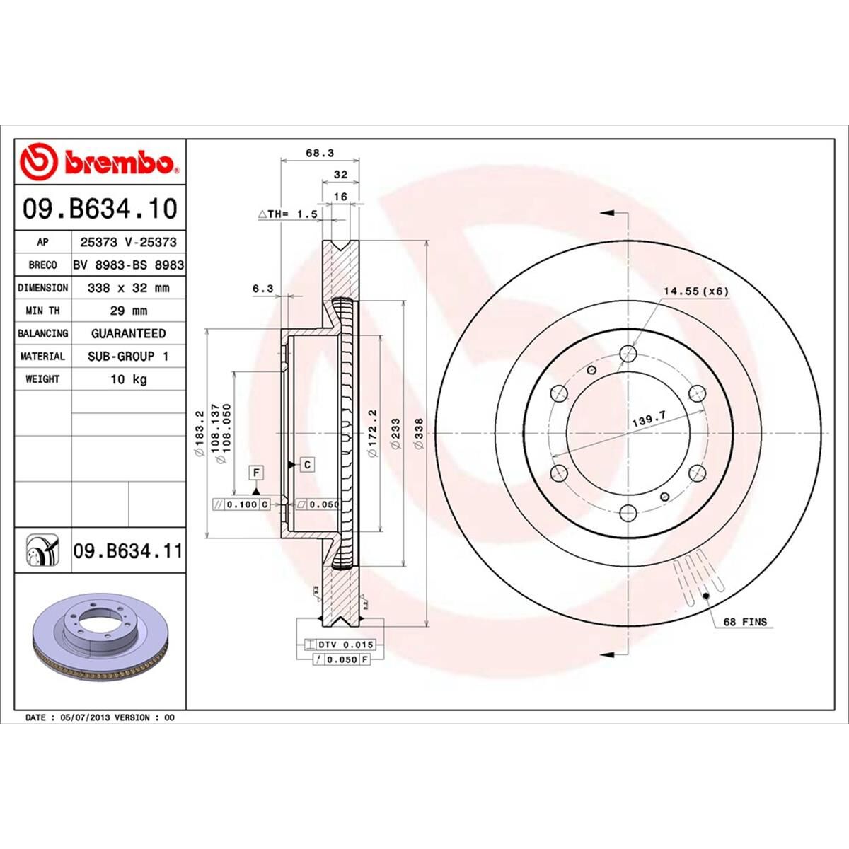 BREMBO DISC ROTOR, , scaau_hi-res