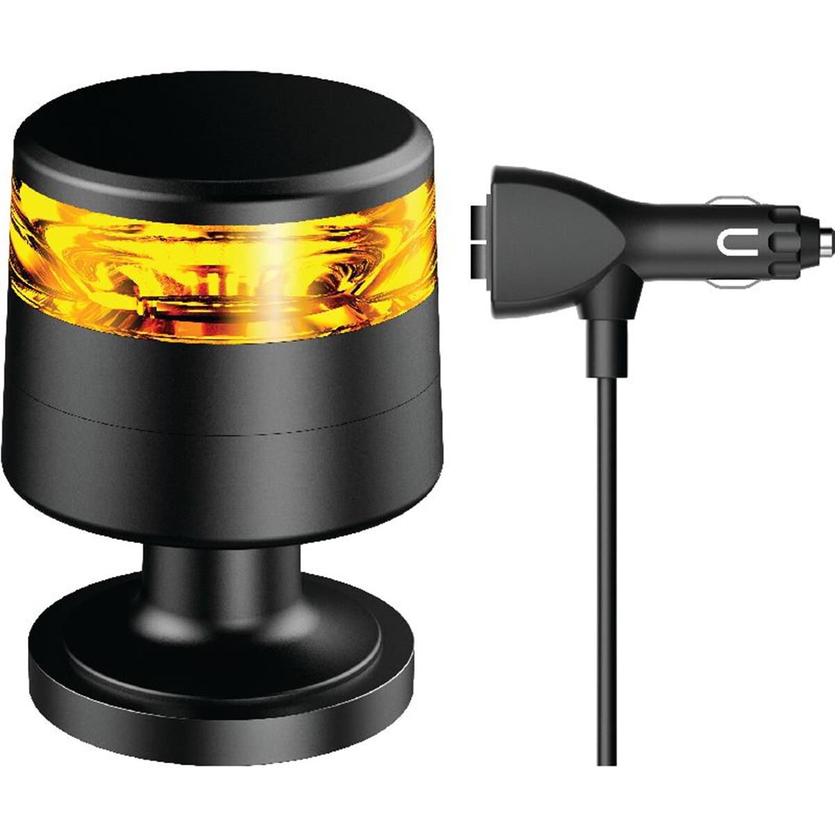 LED AMBER BEACON 10-80V MAGNET MOUNT 10x STRBE 2x ROT PATTNs LOW PROFLE CLASS I, , scaau_hi-res