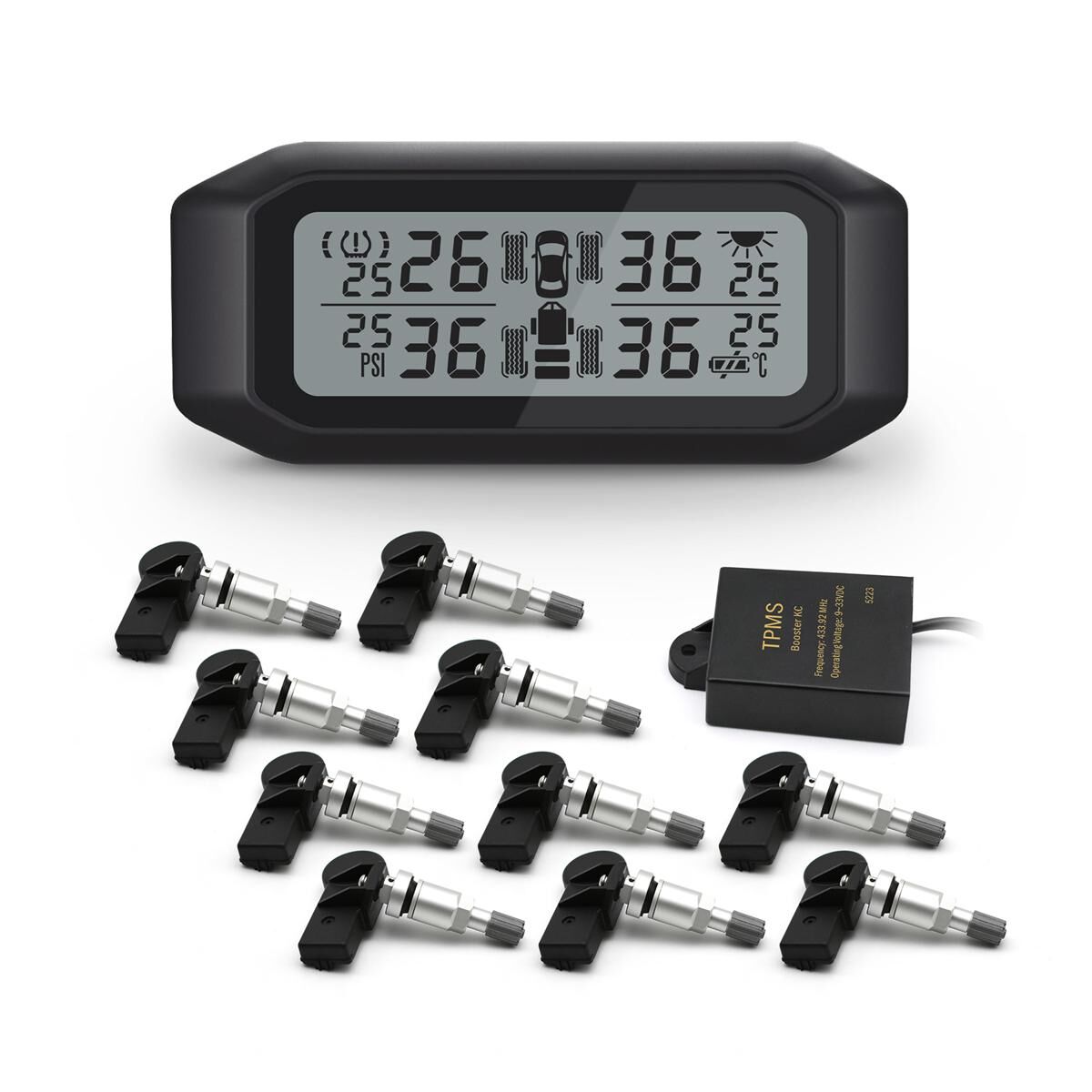 Promata Mata 1 EZsync Wireless Pairing Tyre Pressure Monitor - 10 Internal Sensors - With Booster 25 Meters 25 Meters, , scaau_hi-res
