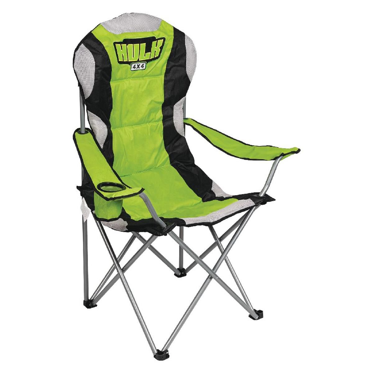 Hulk 4x4 Camp Chair Padded High Backrest with Cup Holder HU4710