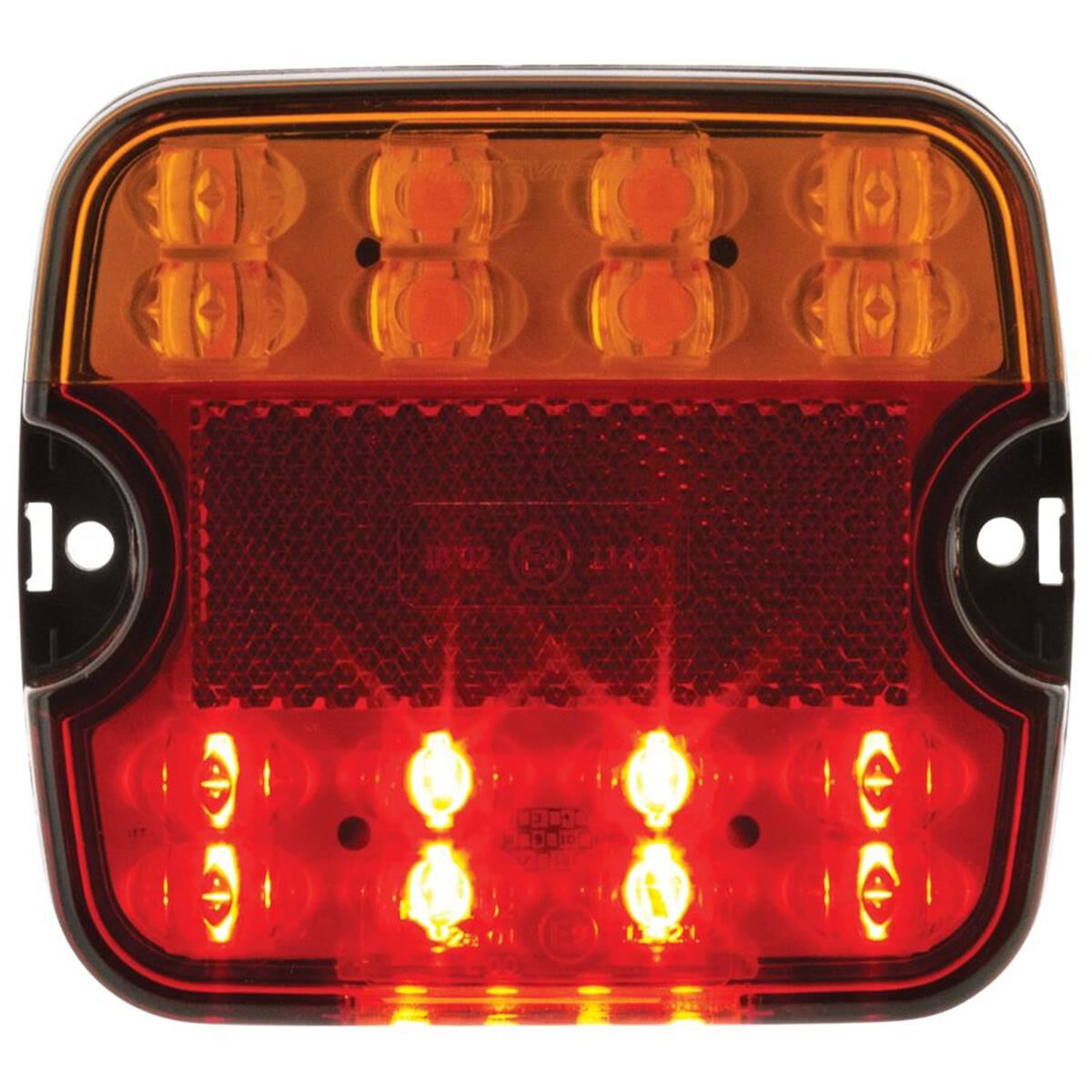 LED STOP/TAIL/IND/LIC PLT LAMP 9-33V W/ REFLEX REFLECTOR 0.5m LEAD 104x94x20mm, , scaau_hi-res