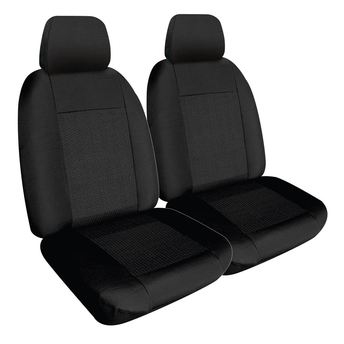 Weekender Jacquard Ready Made Seat Covers Front Black Suits Ranger BT50