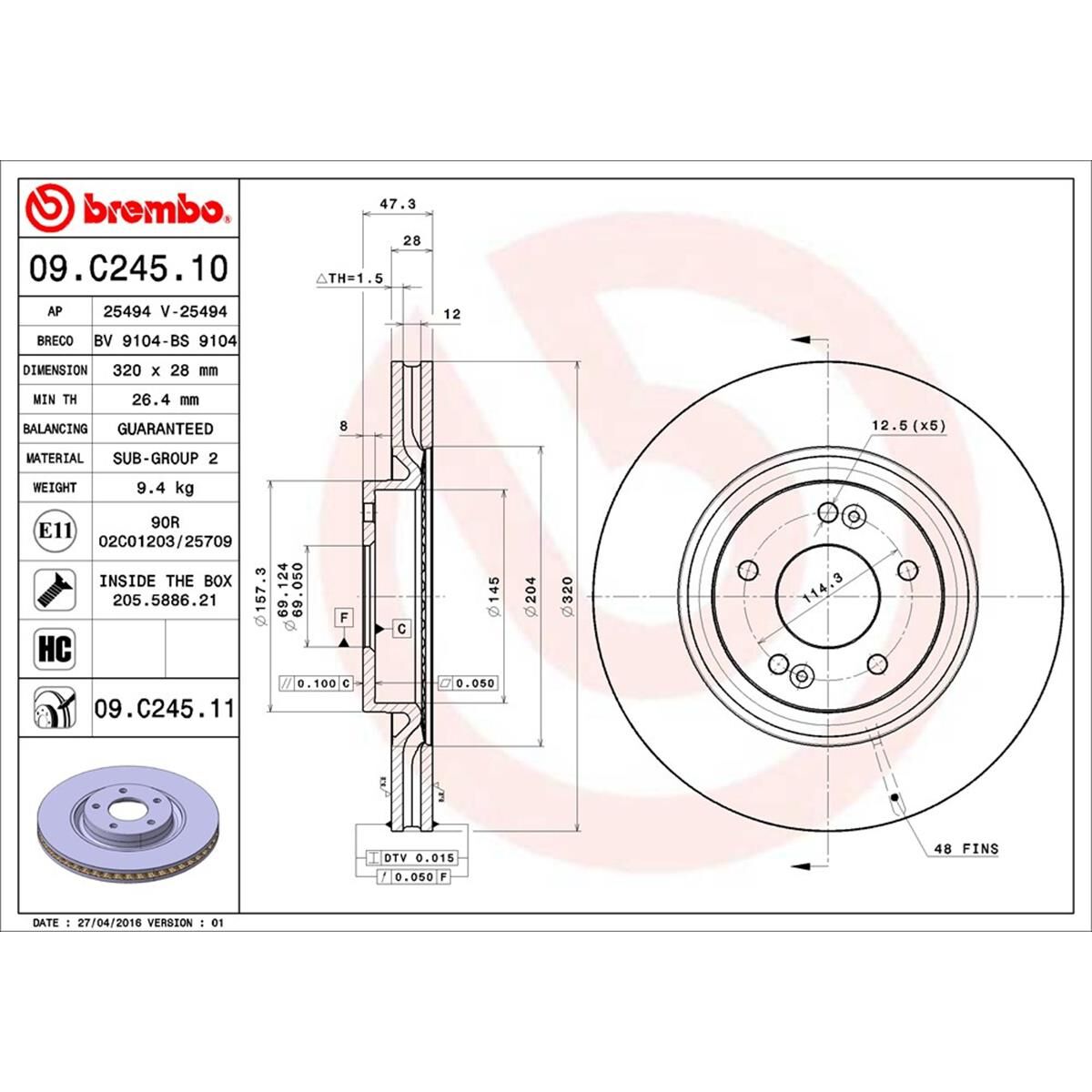BREMBO DISC ROTOR, , scaau_hi-res