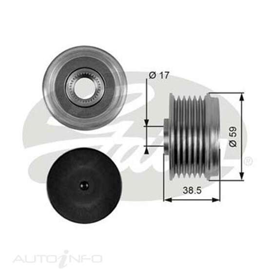 OAP7063 ALT DECOUPLER PULLEY, , scaau_hi-res