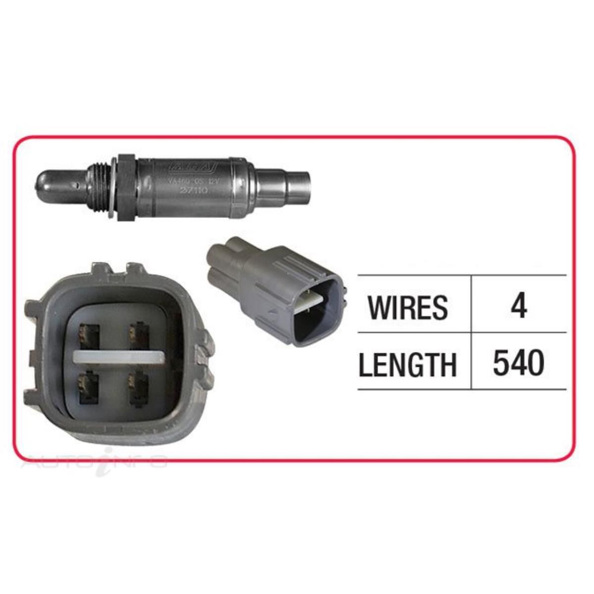 OX SENSOR - TOYOTA 4 WIRE PERMNT FLANGE, , scaau_hi-res