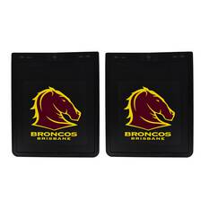 355MM DROP X 300MM WIDTH BLACK MONO MUDFLAP  - BRONCOS, , scaau_hi-res