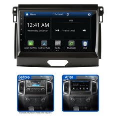 9" MULTIMEDIA RECEIVER TO SUIT FORD RANGER PX3, , scaau_hi-res