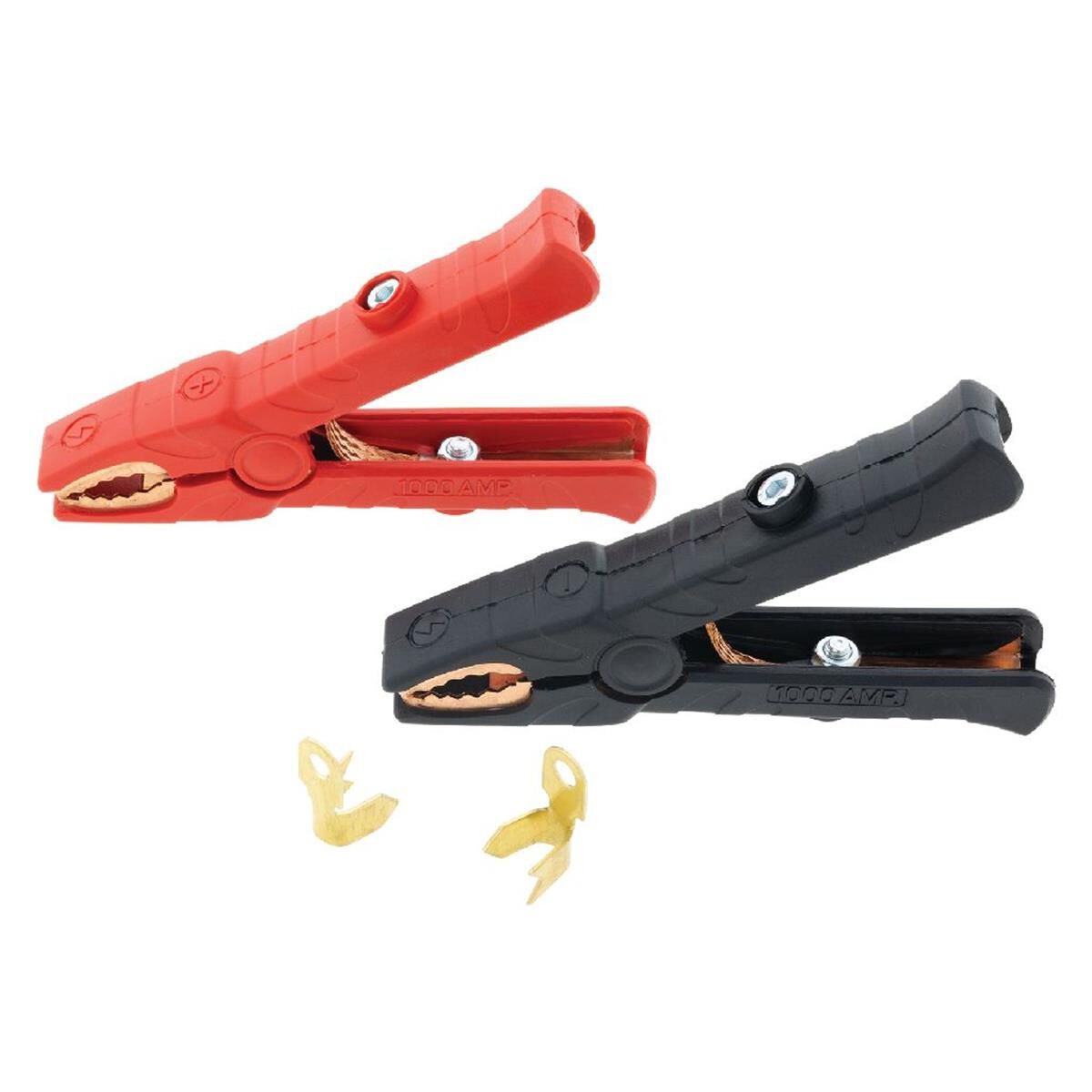 PKT 2 1000A BATTERY CLAMPS RED & BLACK SOLID BRASS INSULATED - BATTERY PRODUCTS & ACC., , scaau_hi-res