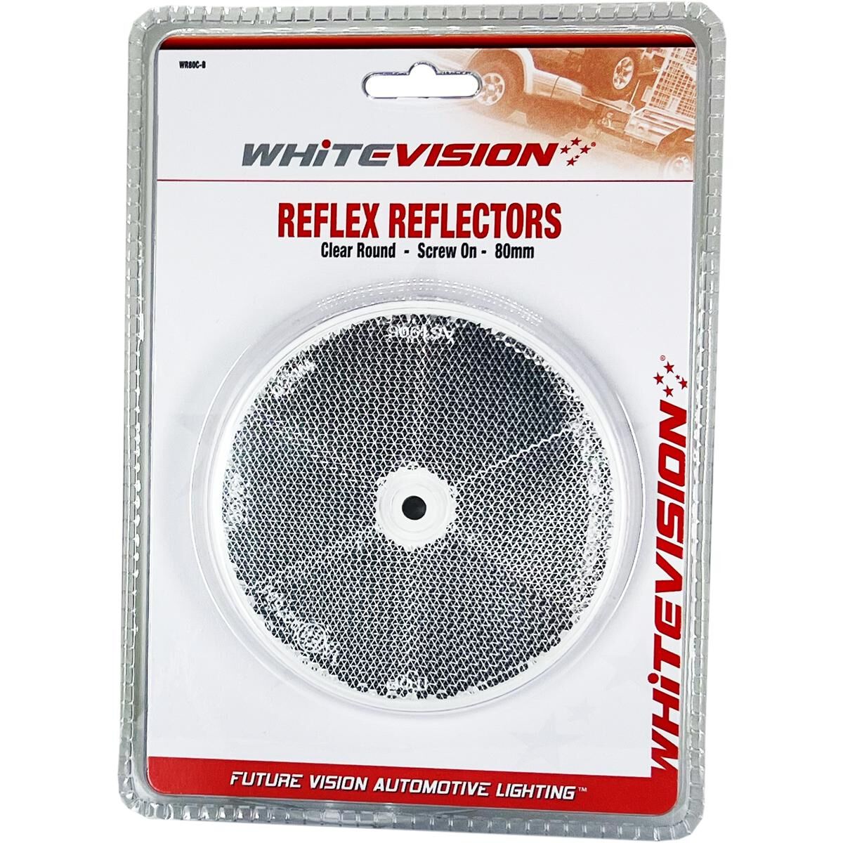 WHITEVISION Round Clear Delineator - WR80C-B | Supercheap Auto