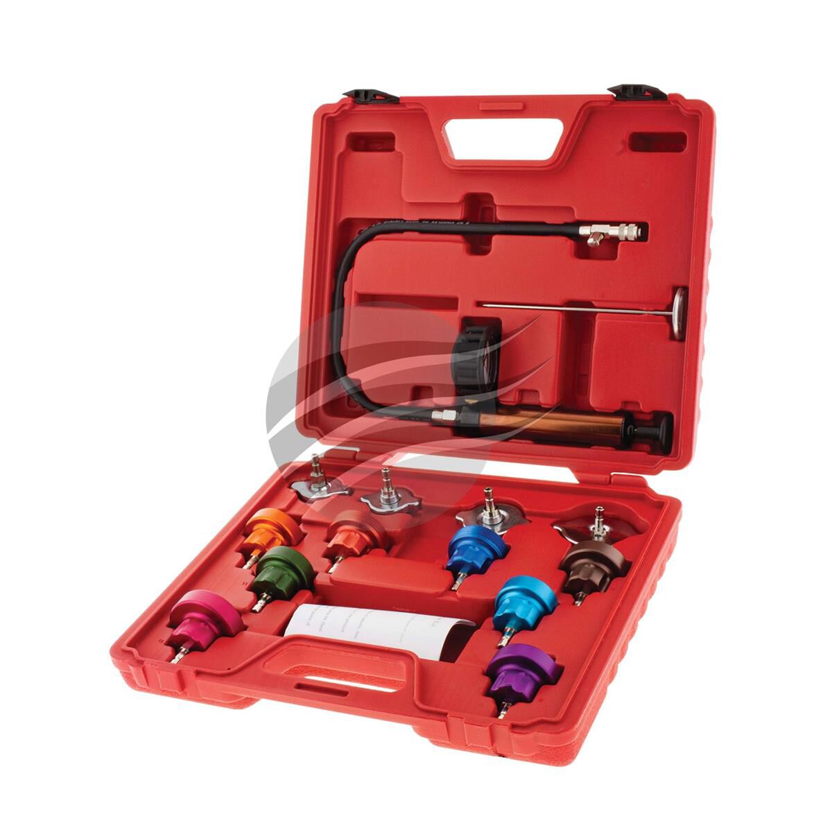 RADIATOR PRESSURE TESTER KIT UNIVERSAL 14 PIECE - ENGINE COOLING TOOLS, , scaau_hi-res
