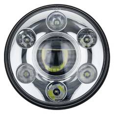7" LED H/LIGHT 9-36V HIGH /LOWBEAM / DRL CHRM FACE 7LEDs 65W1450 LOW 3100Lmns HIGH, , scaau_hi-res