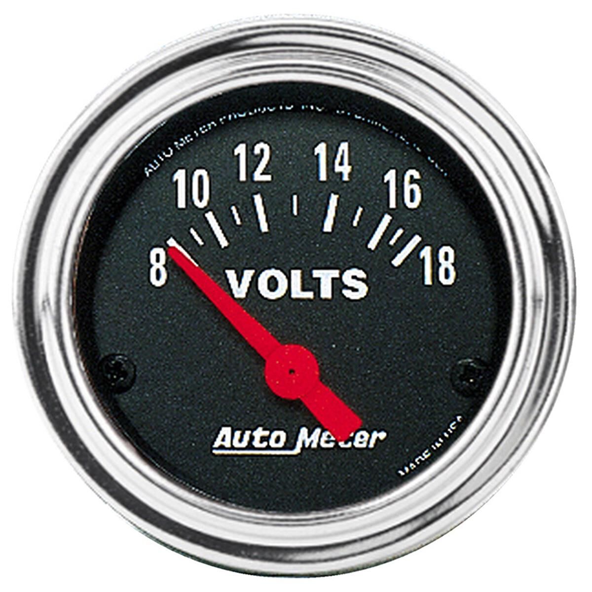TRAD CHROME 2-1/16" VOLT METER, , scaau_hi-res