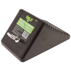 RUBBER WHEEL CHOCK WITH RING 204L x 127W x 104H 1.54kg, , scaau_hi-res