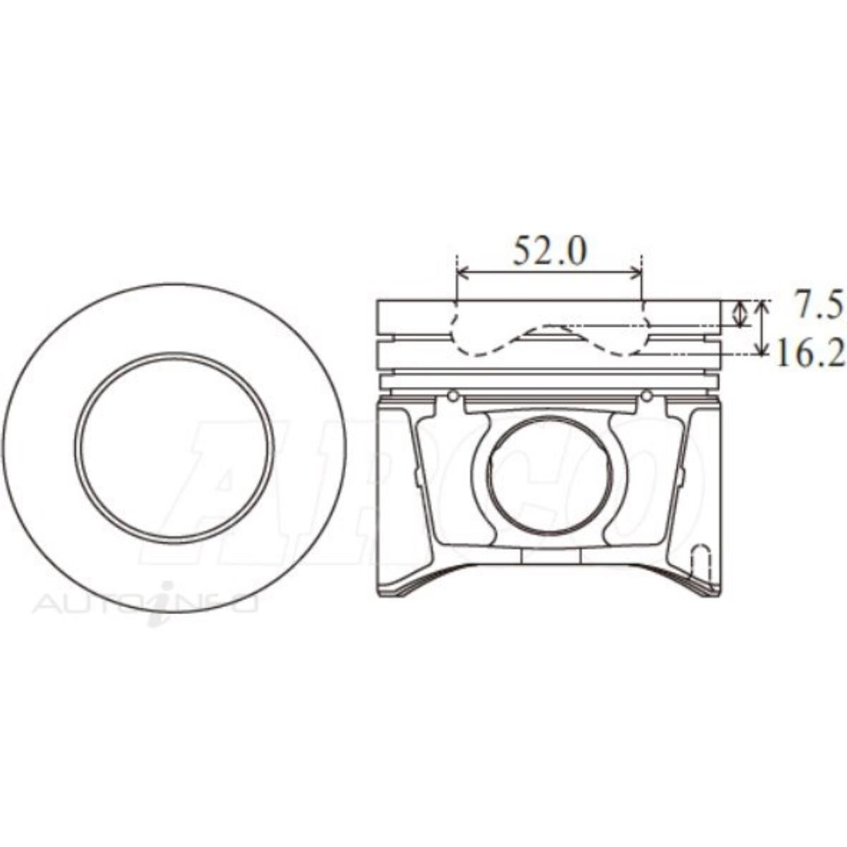 MAZDA WEAT DOHC 'PISTON SET', , scaau_hi-res