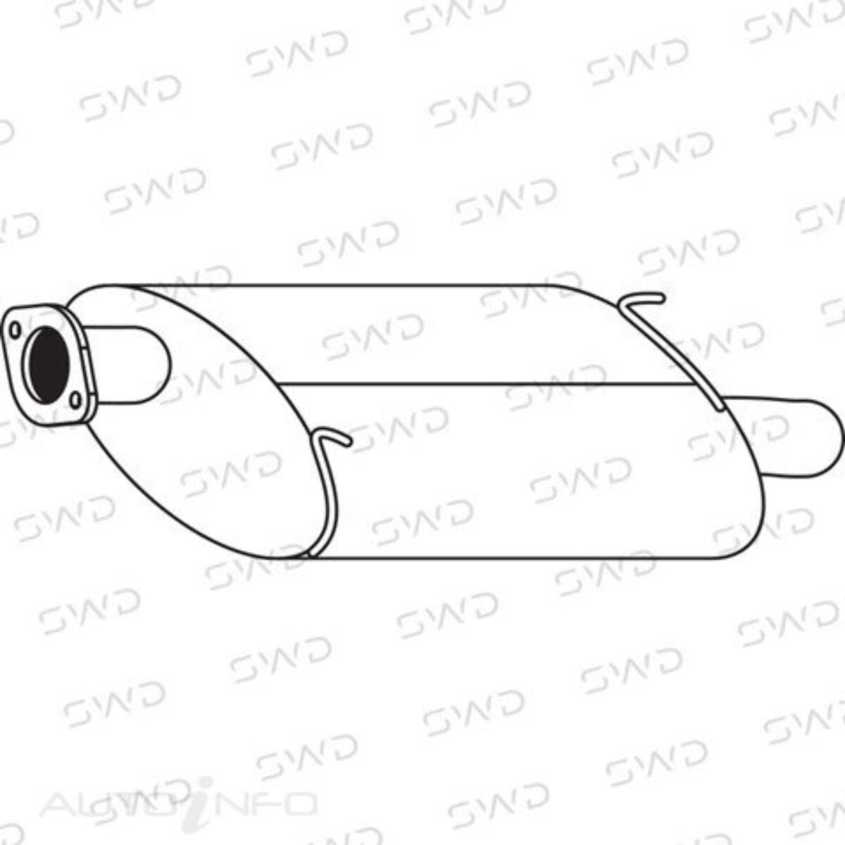 NISSAN XTRAIL T31 2.0L, 2.5L 2006> REAR MUFFLER, , scaau_hi-res