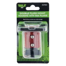 DOUBLE FLUSH MOUNT HOUSING 50A ANDO STYLE PLUGS RED & GRY, , scaau_hi-res
