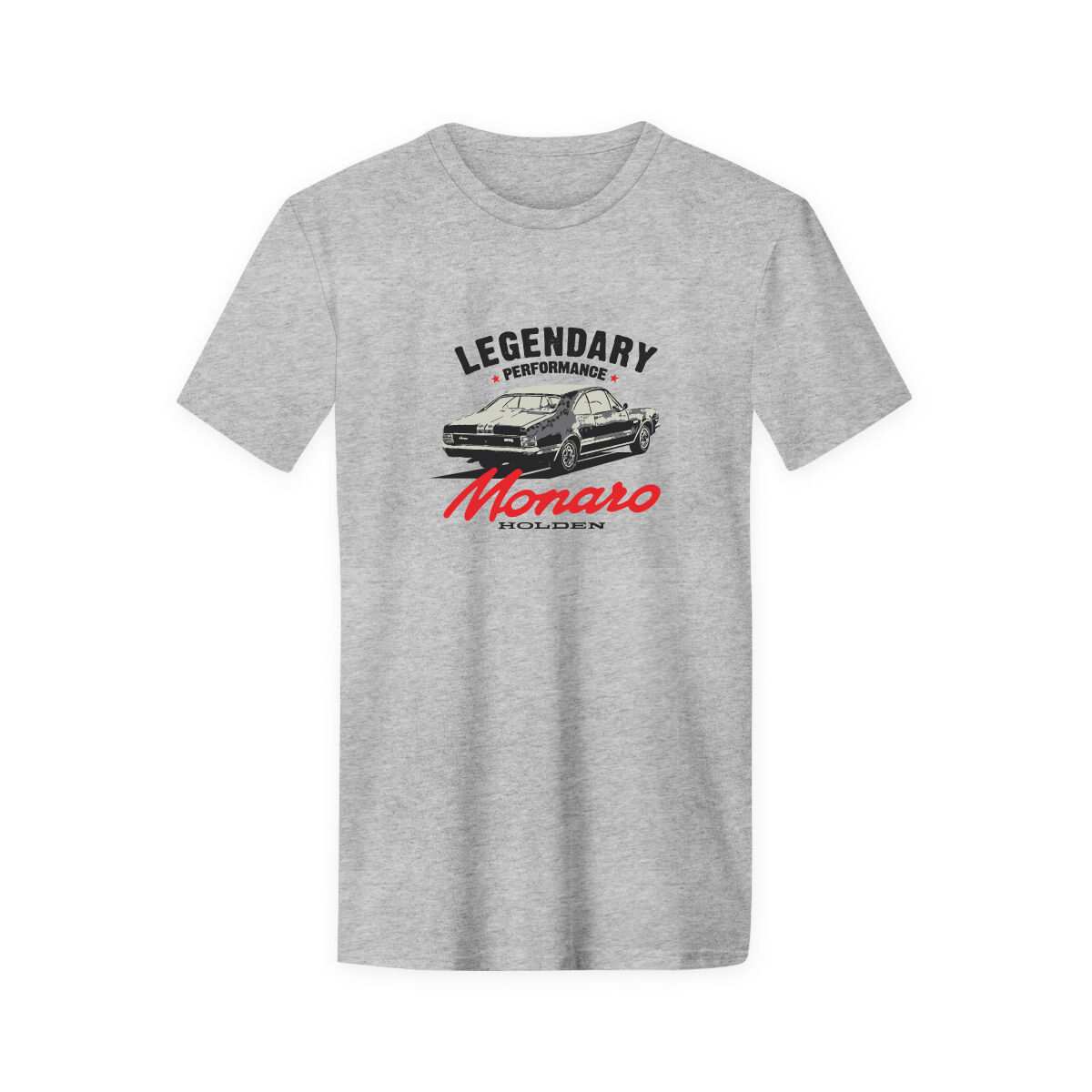 ADULT COTTON T-SHIRT-GREY MARLE [LEGENDARY PERFORMANCE MONARO] [XL], , scaau_hi-res