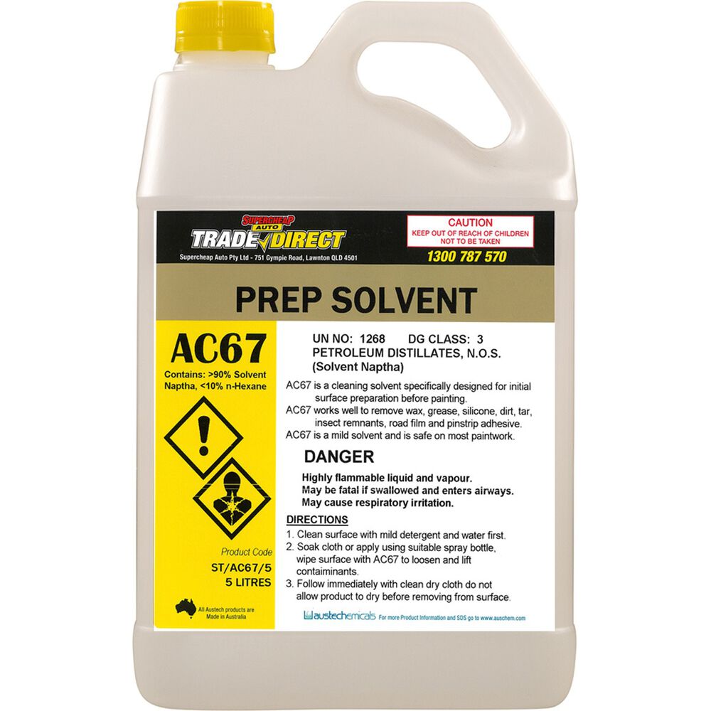 Prep Solvent Cleaner 5 Litre St Ac67 5 Supercheap Auto