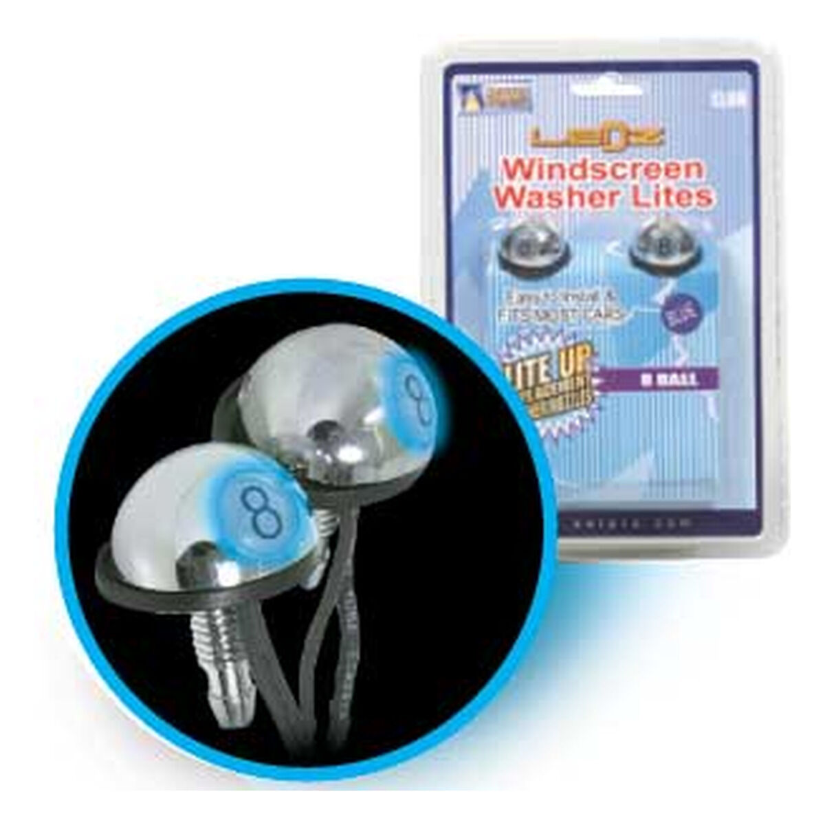 8 BALL W/SCREEN WASH.LED BLUE, , scaau_hi-res