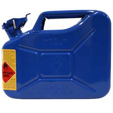 METAL JERRY CAN 10L CHAIN & BAR OIL BRIGHT BLUE CARTON QTY 4, , scaau_hi-res