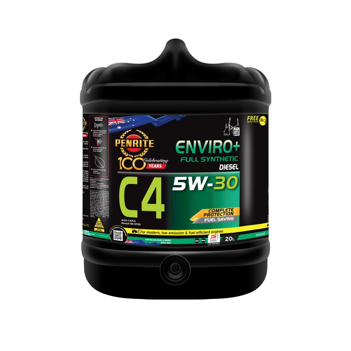 1 X ENVIRO + C 4 ENGINE OIL 5W30 20L, , scaau_hi-res