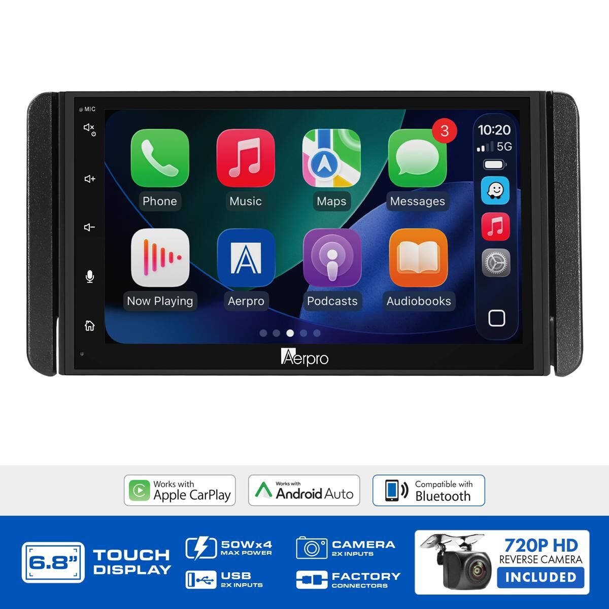 AERPRO 6.8" MULTIMEDIA RECEIVER HEAD UNIT KIT TO SUIT TOYOTA VARIOUS MODELS &ndash; AXATB2K, , scaau_hi-res