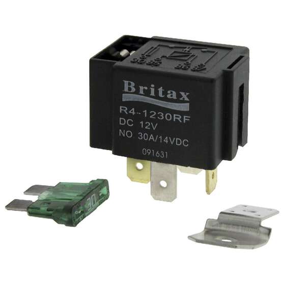 MINI RELAY FUSED 12V 30amp N/O 4 PIN WITH BLADE FUSE RESISTOR - RELAYS & FLASHERS, , scaau_hi-res