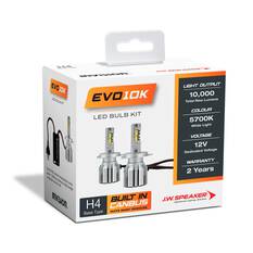 LED H4 HEADLIGHT KIT HI/LO 12V 50W 5700K 5000LM EACH GLOBE EVO10K, , scaau_hi-res