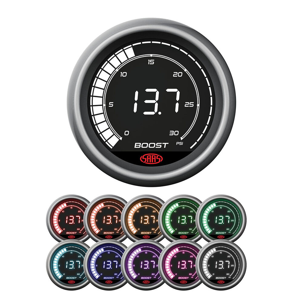 SAAS Digital Boost Gauge Diesel 0 to 30PSI, 52mm, SG41213