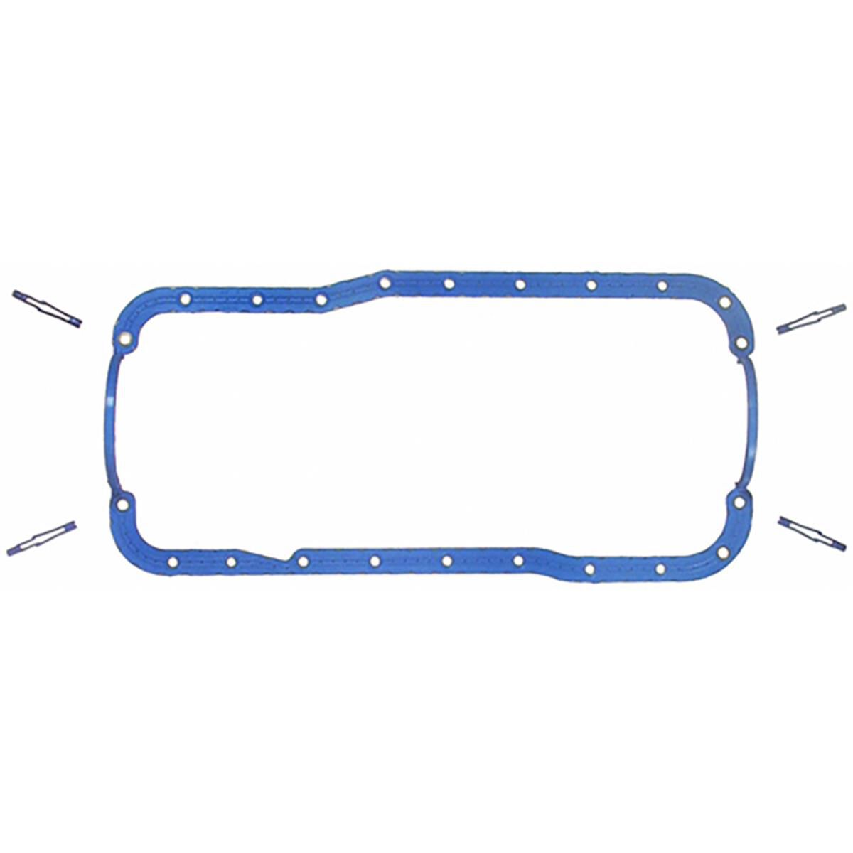 SBF 5.0L OIL PAN GASKET SET (86-ON 302W) 1 PIECE RUBBER, , scaau_hi-res