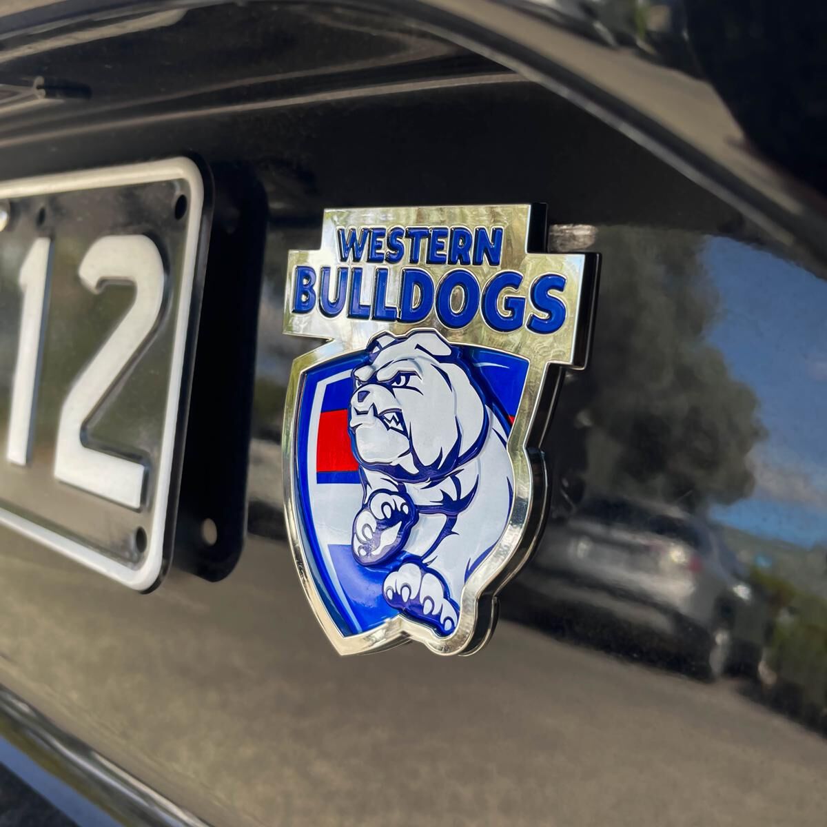 AFL WESTERN BULLDOGS 3D CHROME CAR EMBLEM, , scaau_hi-res