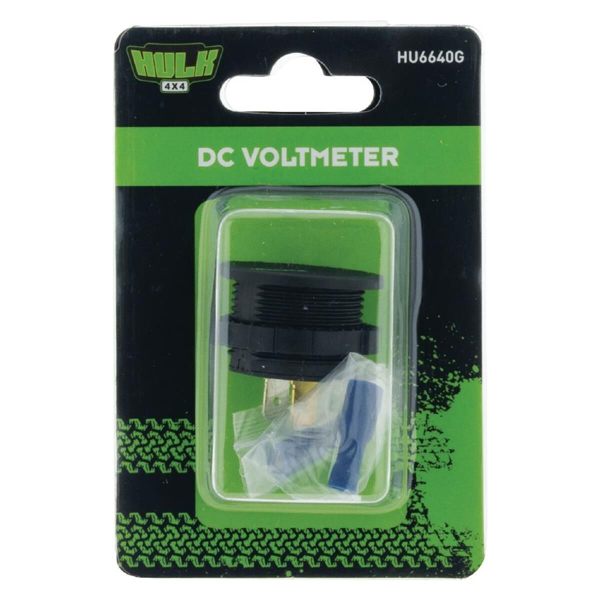 VOLTMETER 5-30v DC GREEN LED 29mm DIA, , scaau_hi-res