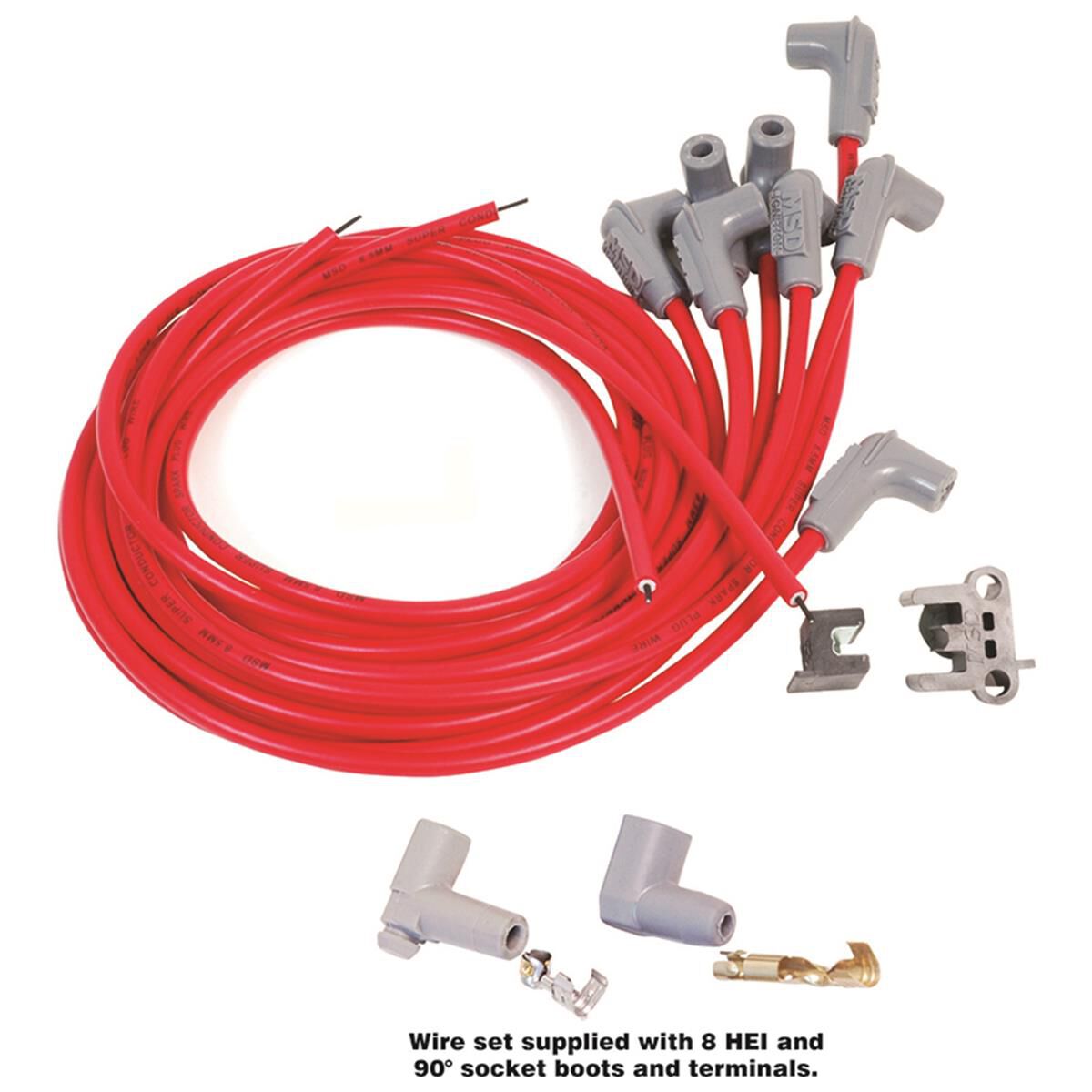 UNIV LEAD SET RED 90DEG V8 90DEG PLUG  S, , scaau_hi-res