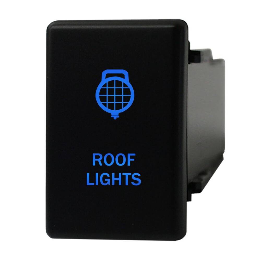 Hulk 4x4 12V Push Button Roof Lights On/Off Switch with Blue LED ...
