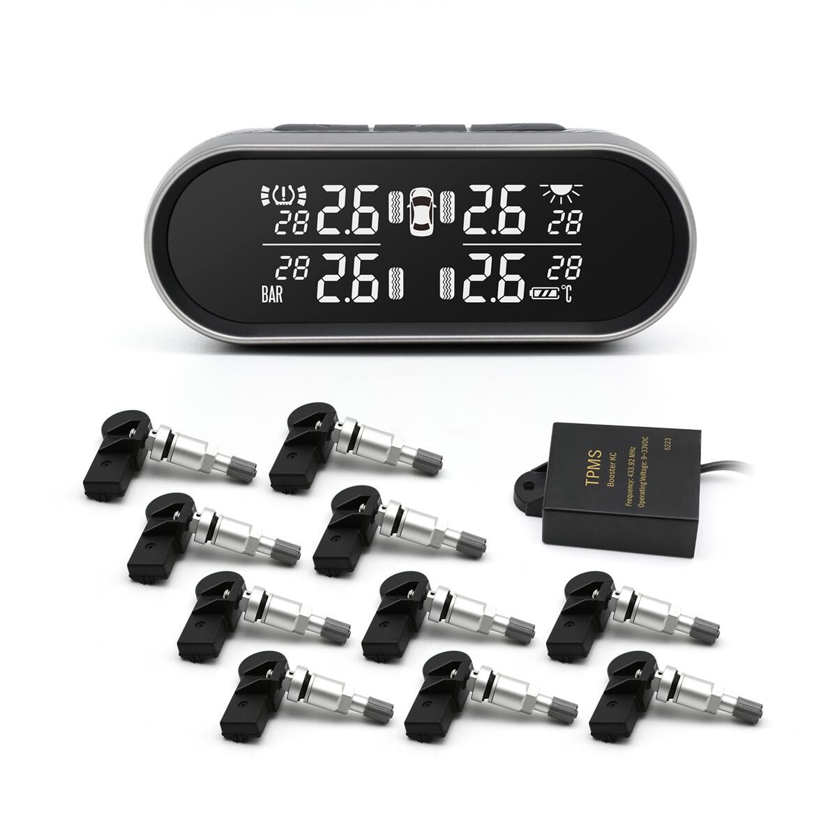 Promata Mata 2 EZsync Wireless Pairing Tyre Pressure Monitor - 10 Internal Sensors - With Booster 25 Meters 25 Meters, , scaau_hi-res