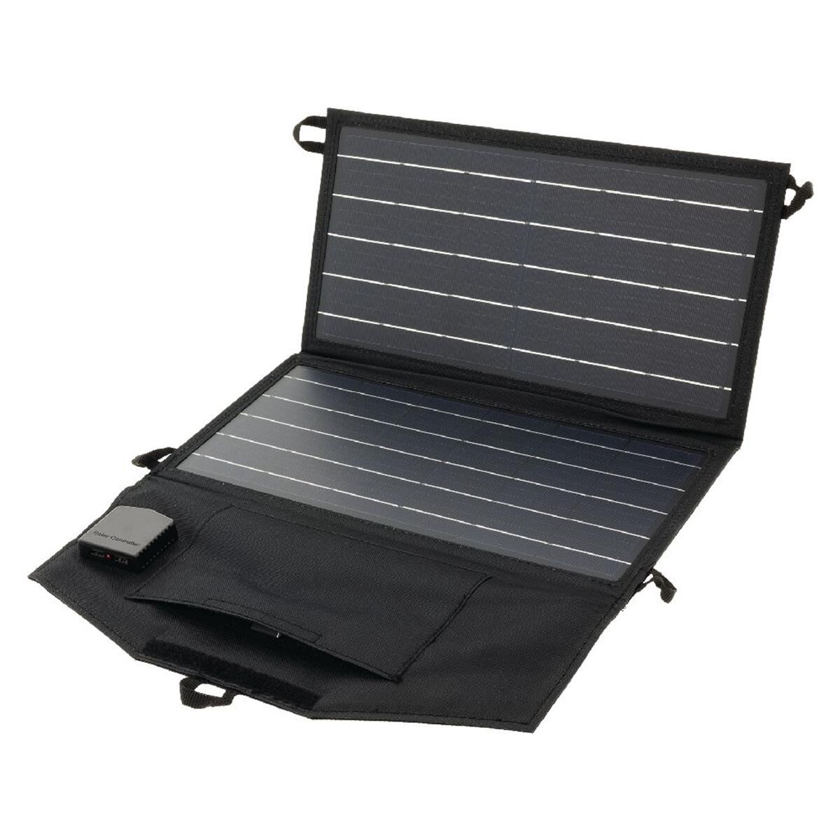 20W PORTABLE FOLD SOLAR PANEL 560mm x 355mm x 15mm BLACK, , scaau_hi-res
