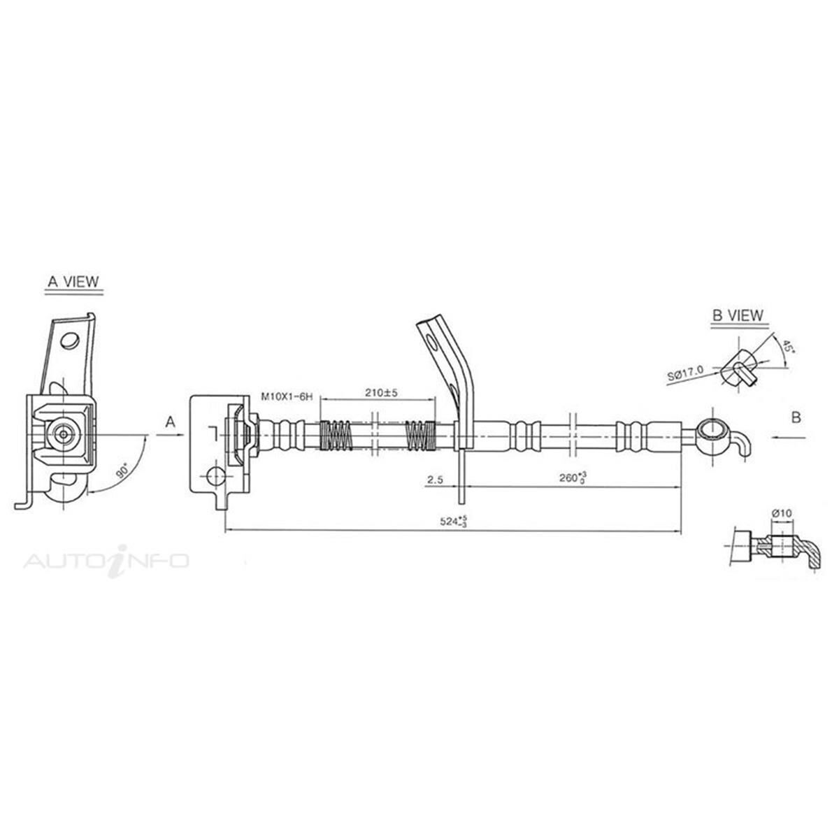 BRAKE HOSE FLH HYUNDAI I30 FD 07 ON, , scaau_hi-res