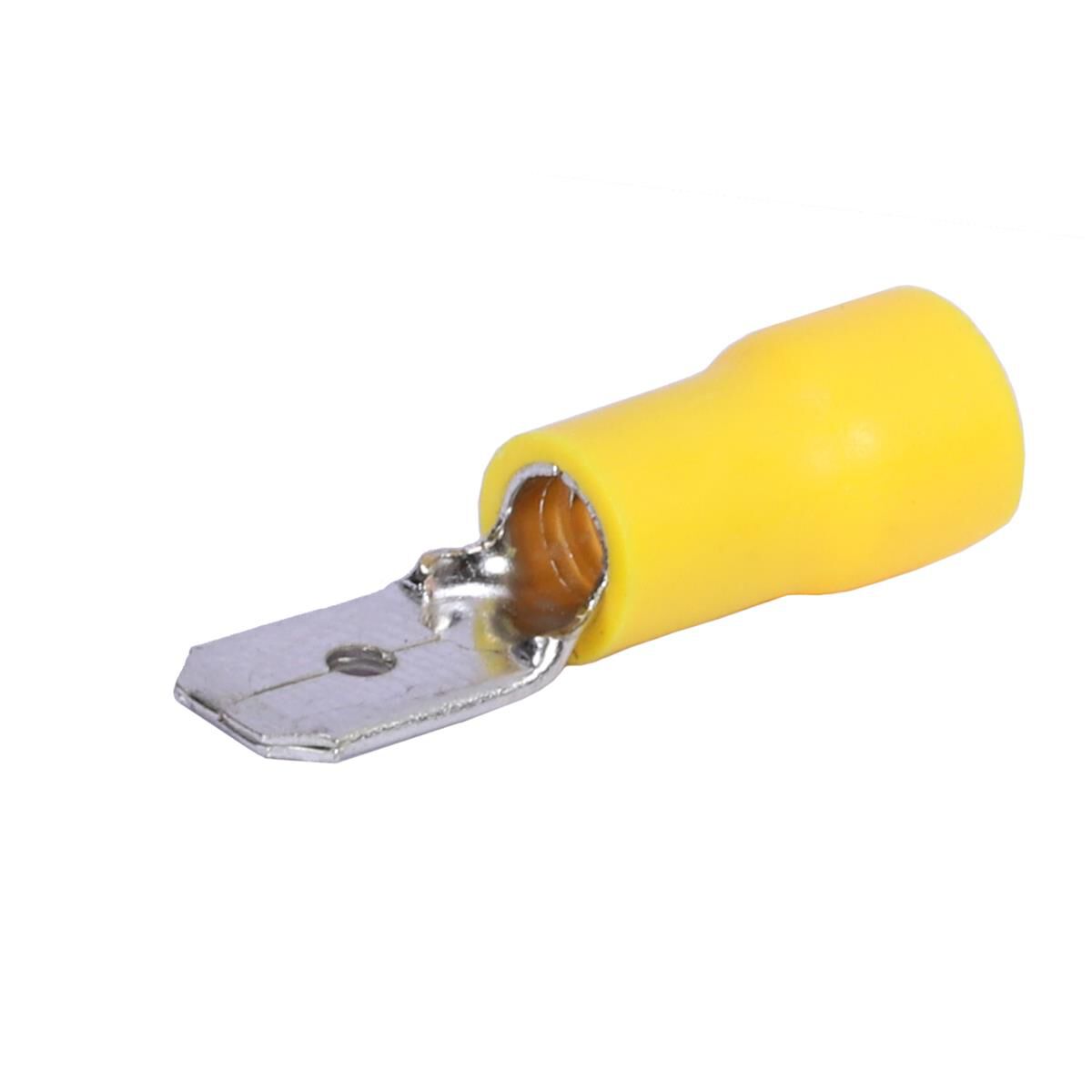 6.4MM MALE SPADE TERMINAL YELLOW - 100PCS, , scaau_hi-res