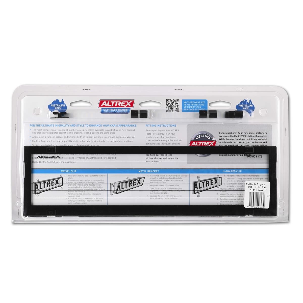 6 FIG VIC SLIMLINE LINED PLASTIC CLIP, , scaau_hi-res