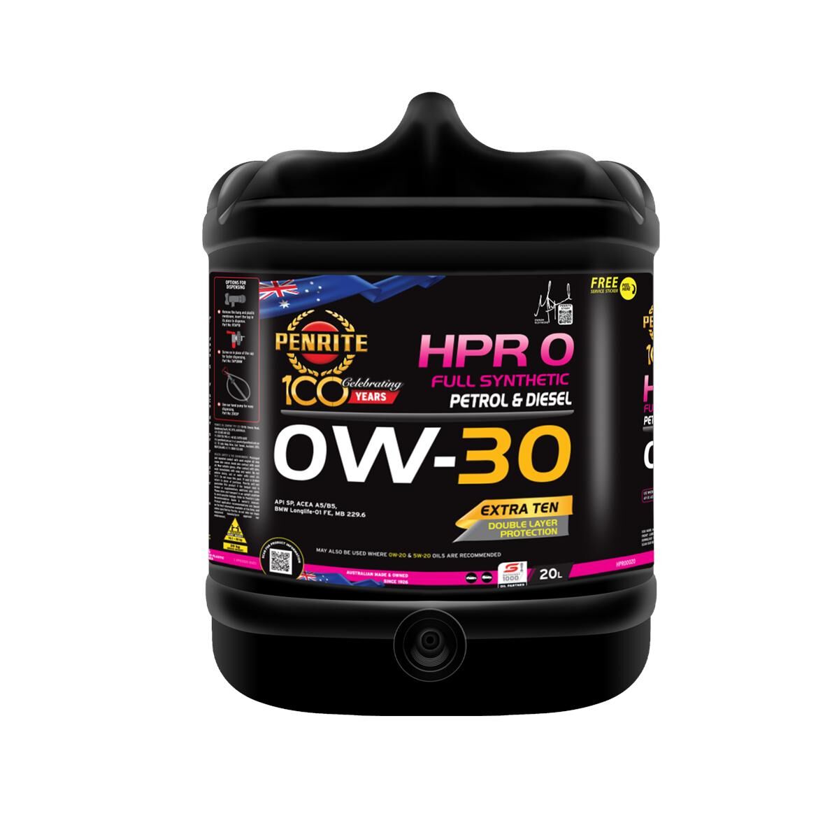HPR 0 0W-30 Full Synthetic 20L, , scaau_hi-res
