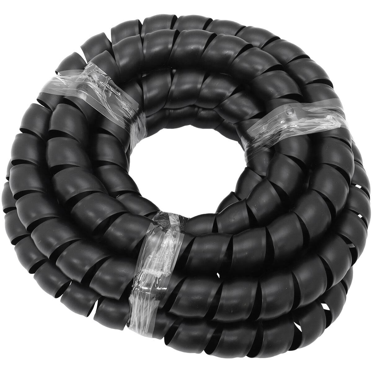 23.9MM I.D SPIRAL WRAP COVER BRAIDED HOSE WIRE 3.7 METERS BLACK AEROFLOW - AF 91-9859, , scaau_hi-res