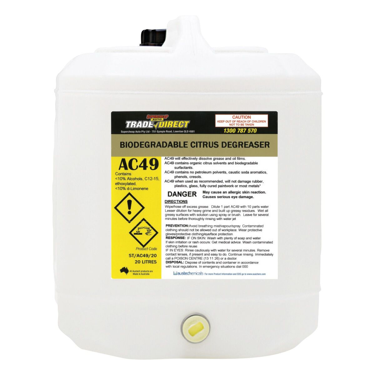 Citrus Biodegradable Degreaser - 20L Plastic, , scaau_hi-res