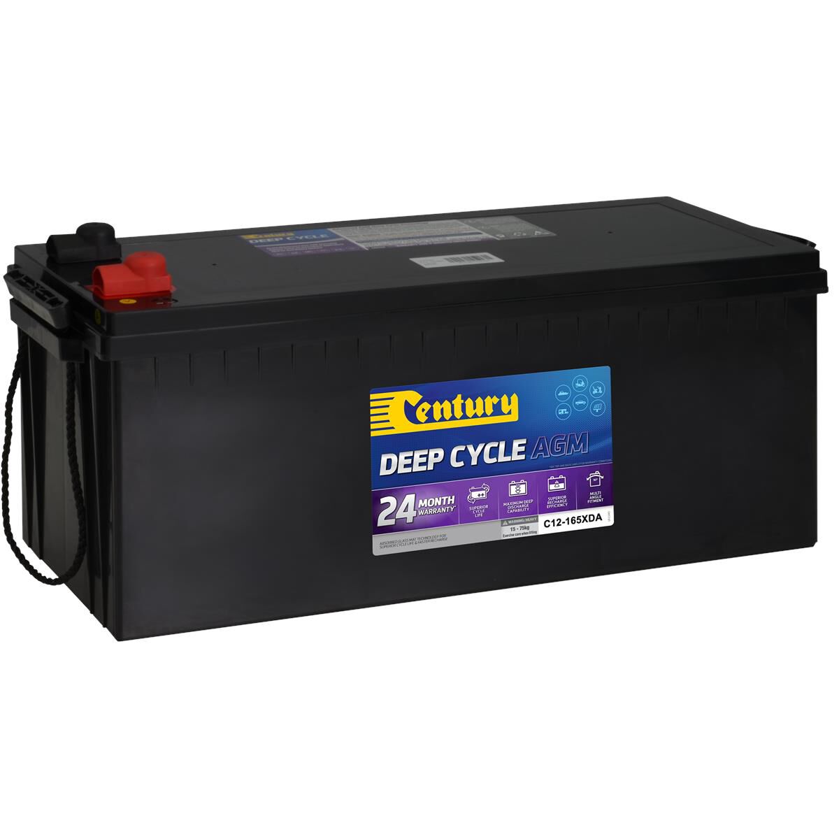 CENTURY AGM BATTERY - C12-165XDA, , scaau_hi-res