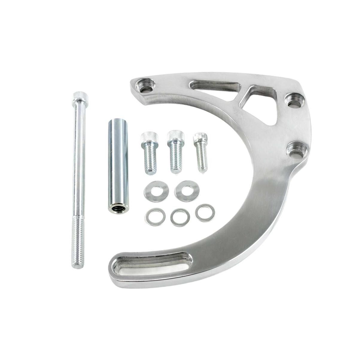 CHEVY SB LWP, MID MOUNT, ALUMINUM ALTERNATOR BRACK KIT, POLISHED, , scaau_hi-res