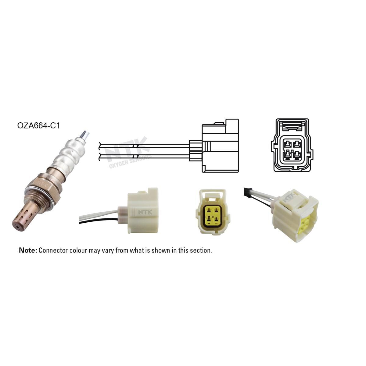 NTK OXYGEN SENSOR - OZA664-C1, , scaau_hi-res